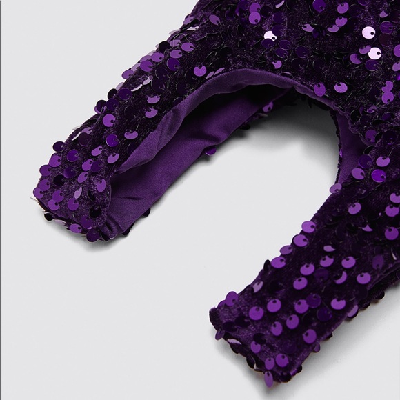Zara purple glitter purse - Picture 5 of 5